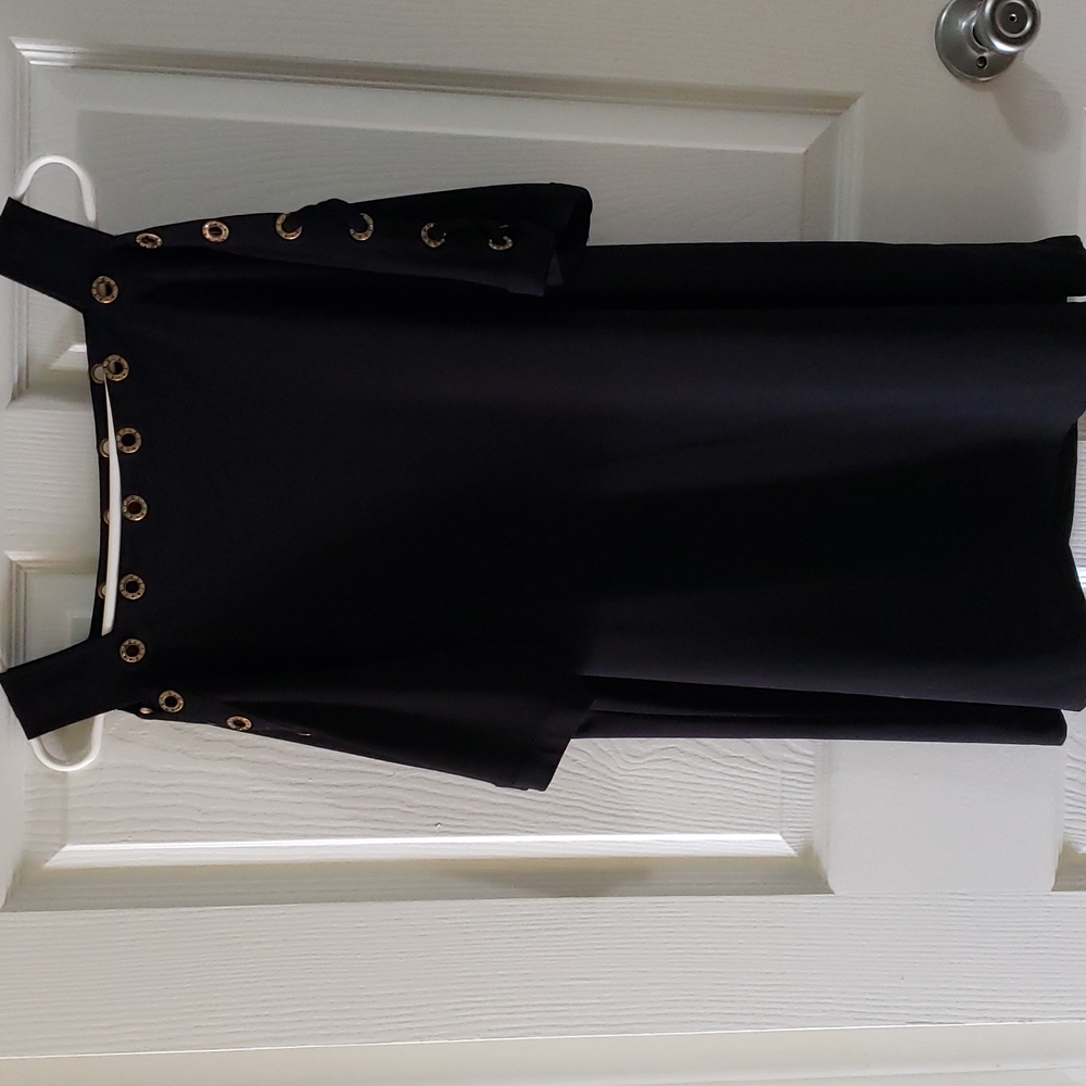 Black sequence polyester blouse XL